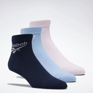 Skarpetki Męskie Reebok Classic Foundation Ankle Granatowe/Niebieskie/Różowe PL 76ZQNCX